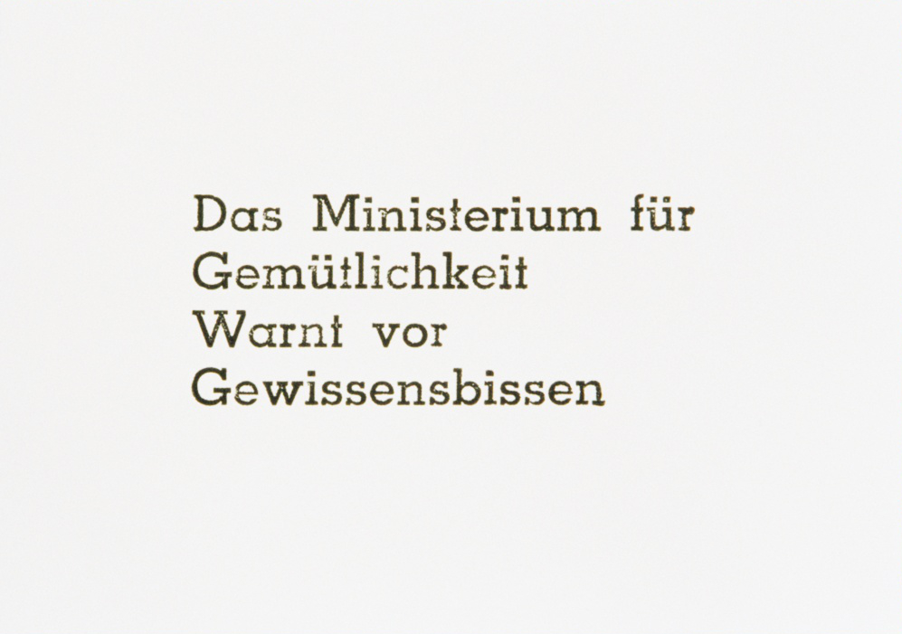 Karte Ministerium Gemuetlichkeit