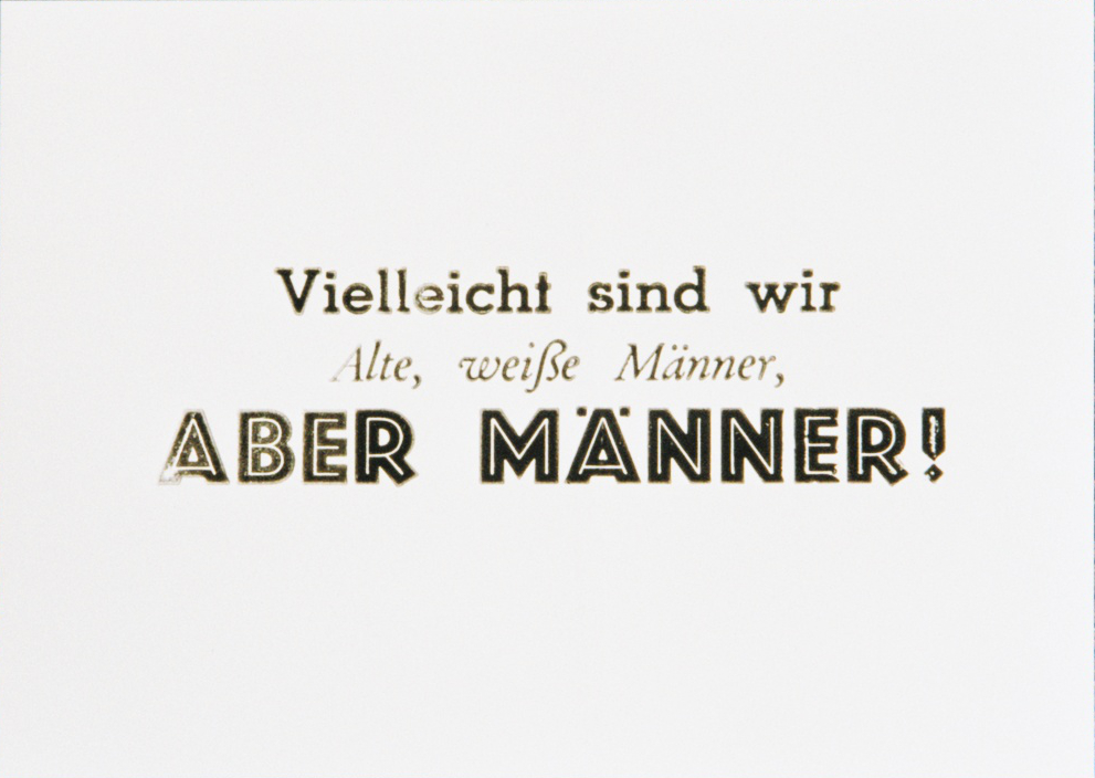 Karte alte weisse Maenner